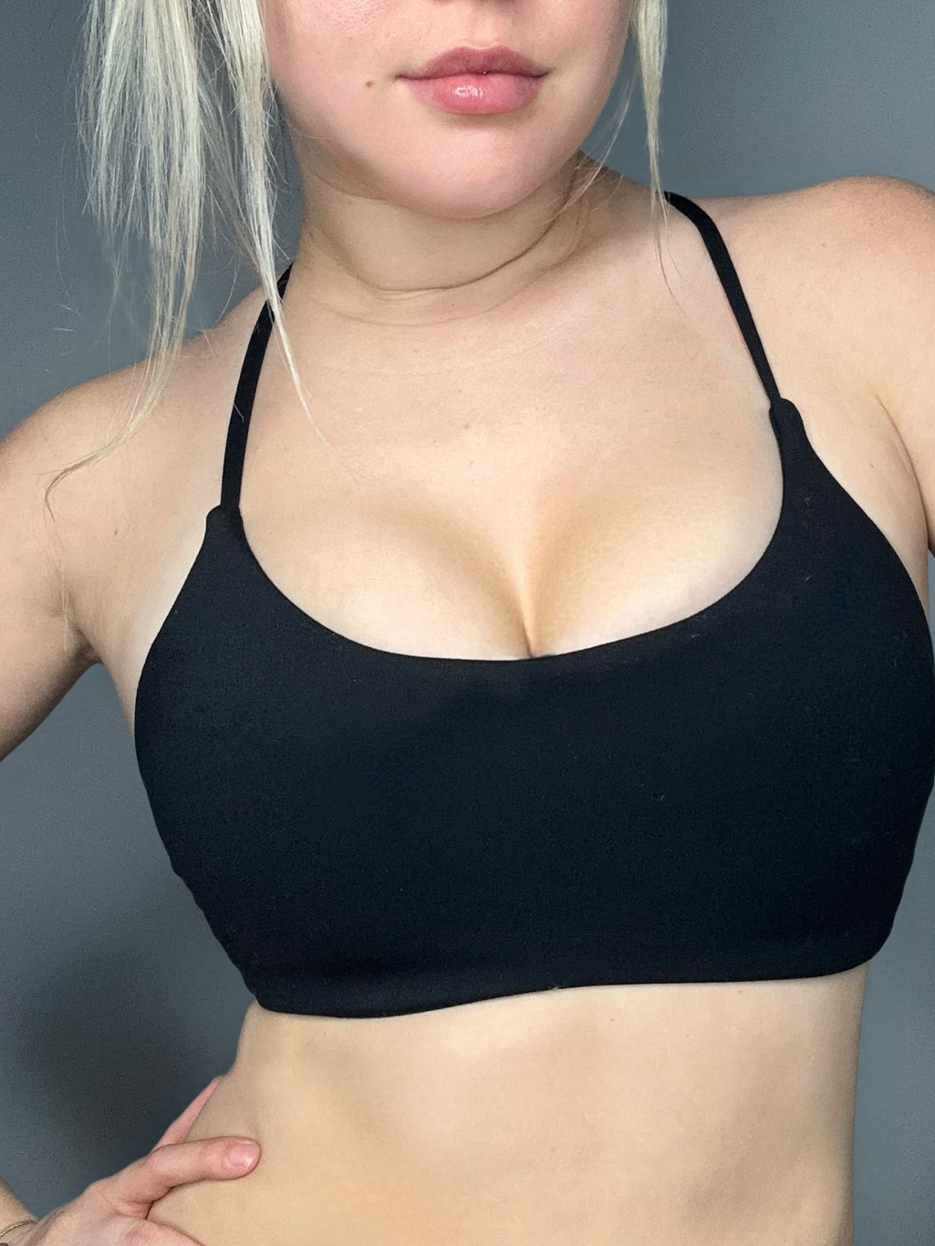 Shein Black Seamless Bralette With Thin Straps